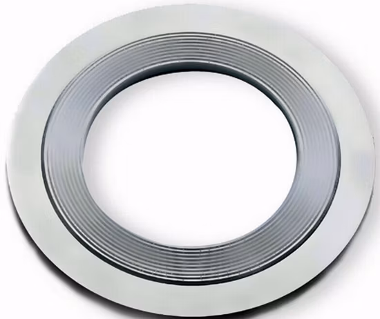 Metal Serrated Gasket with Graphite on Surface